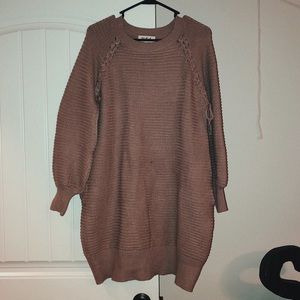 Tan sweater dress